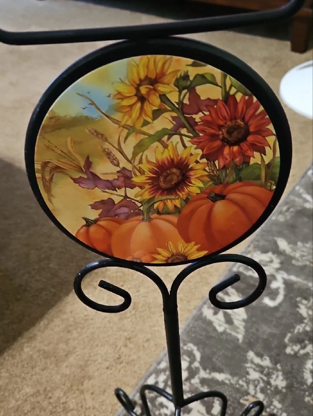 Black Metal Toilet Tissue Holder with 5 Seasons of Magnetic Designs